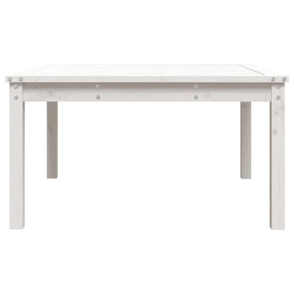 vidaXL havebord 82,5x82,5x45 cm massivt fyrretræ hvid