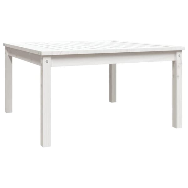 vidaXL havebord 82,5x82,5x45 cm massivt fyrretræ hvid