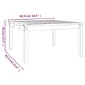 Miniatyrbillede 8 af 8: vidaXL havebord 82,5x82,5x45 cm massivt douglasgran