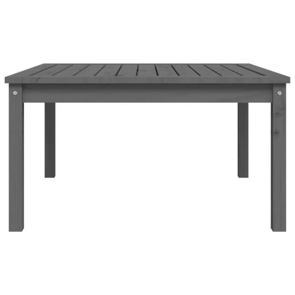 vidaXL havebord 82,5x82,5x45 cm massivt fyrretræ grå