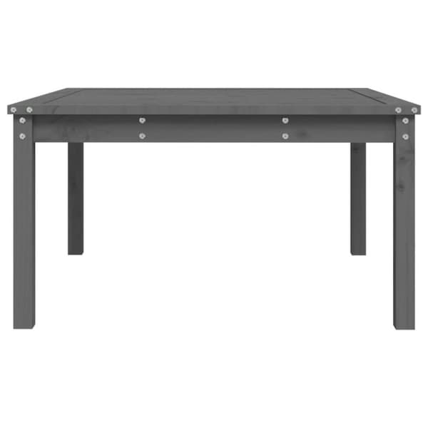 vidaXL havebord 82,5x82,5x45 cm massivt fyrretræ grå