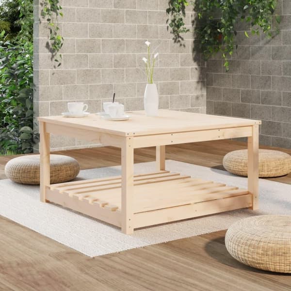 vidaXL havebord 82,5x82,5x45 cm massivt fyrretræ