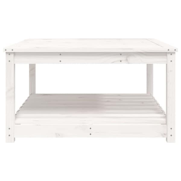 vidaXL havebord 82,5x82,5x45 cm massivt fyrretræ hvid