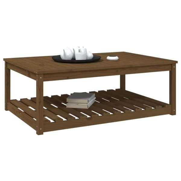 vidaXL havebord 121x82,5x45 cm massivt fyrretræ gyldenbrun