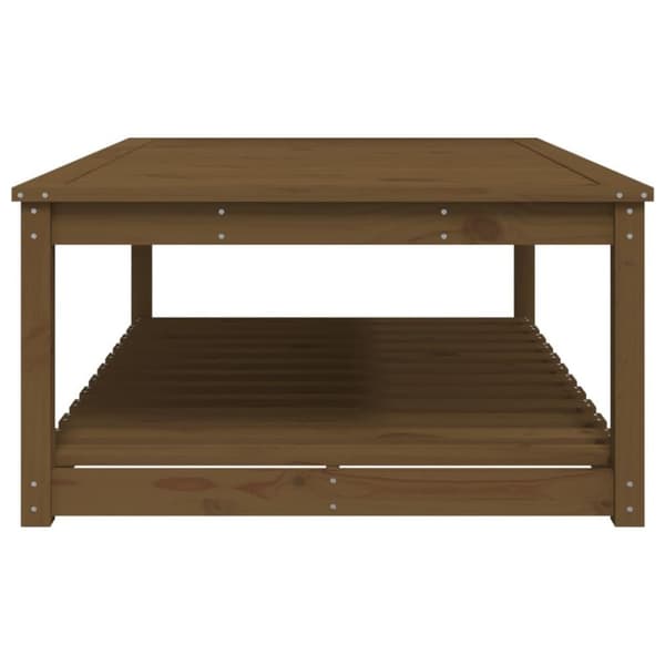 vidaXL havebord 121x82,5x45 cm massivt fyrretræ gyldenbrun