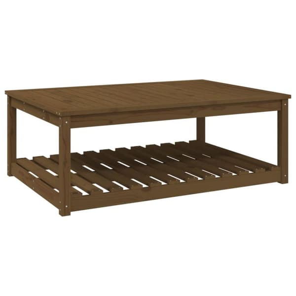vidaXL Puutarhapöytä hunajanruskea 121,5x82,5x45 cm täysi mänty