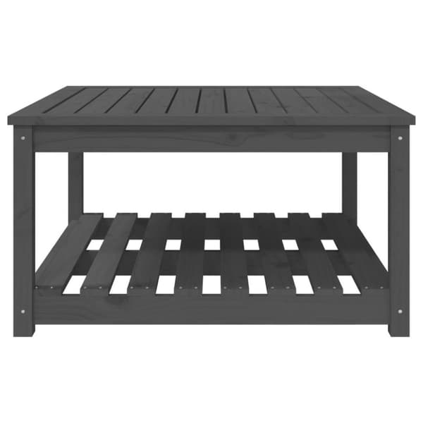 vidaXL havebord 82,5x82,5x45 cm massivt fyrretræ grå