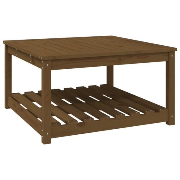vidaXL havebord 82,5x82,5x45 cm massivt fyrretræ gyldenbrun