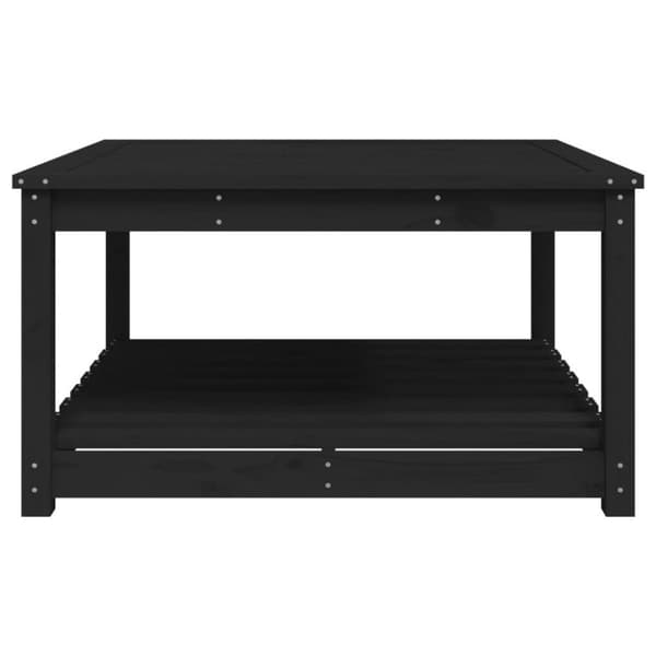 vidaXL havebord 82,5x82,5x45 cm massivt fyrretræ sort
