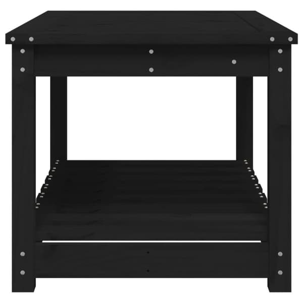 vidaXL Hagebord svart 82,5x50,5x45 cm heltre furu