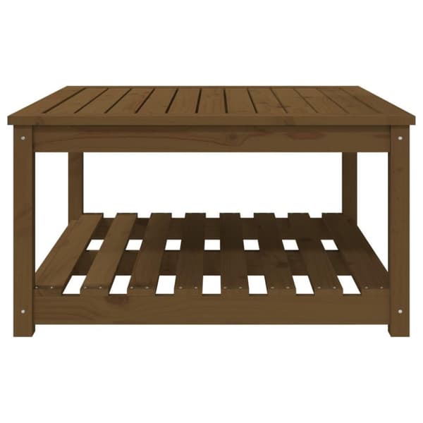 vidaXL Hagebord honningbrun 82,5x82,5x45 cm heltre furu
