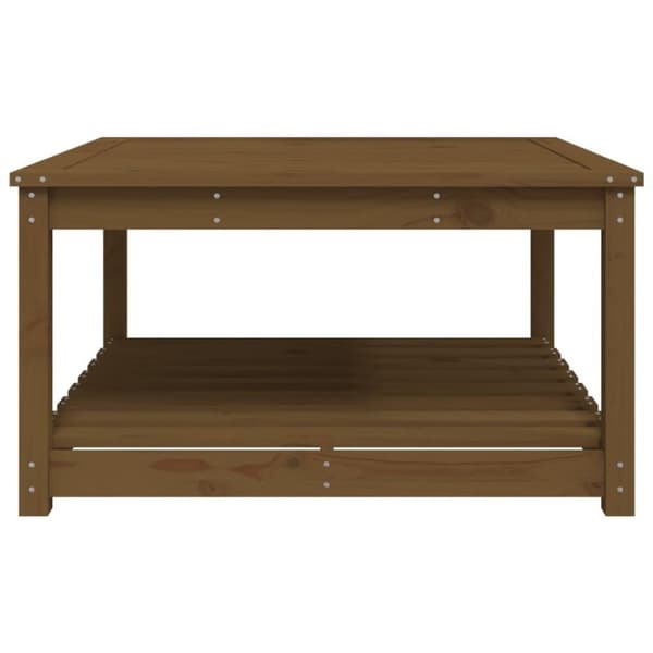 vidaXL Hagebord honningbrun 82,5x82,5x45 cm heltre furu