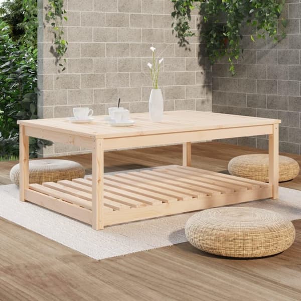 vidaXL Hagebord 121x82,5x45 cm heltre furu