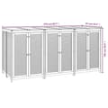 Miniatyrbilde 8 av 8: vidaXL Putekasse 210x87x104 cm heltre akasie