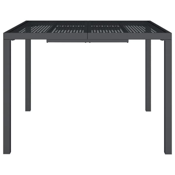 vidaXL Trädgårdsbord antracit 100x100x72 cm stål