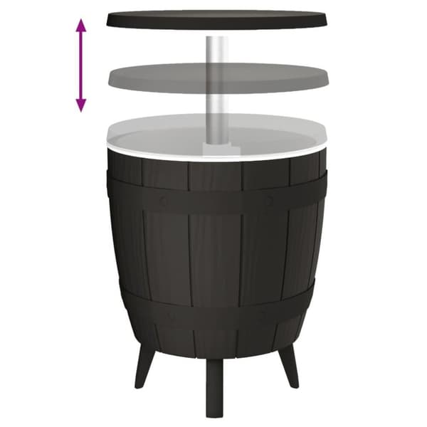 vidaXL 3-in-1 Kylmäpöytä musta polypropeeni