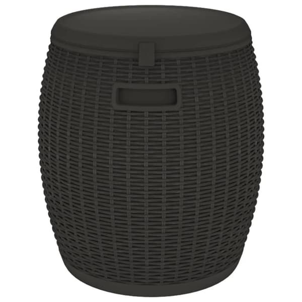 vidaXL 4-in-1 Puutarhan säilytyslaatikko musta polypropeeni