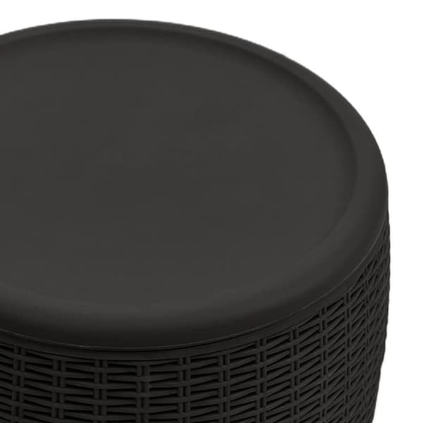 vidaXL 4-in-1 Puutarhan säilytyslaatikko musta polypropeeni