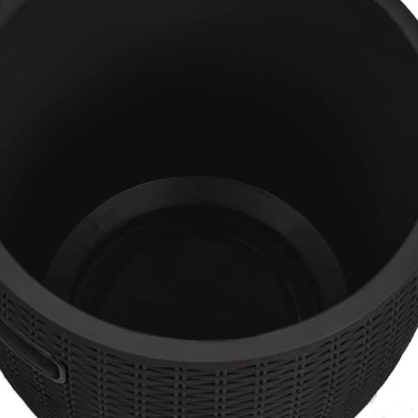 vidaXL 4-in-1 Puutarhan säilytyslaatikko musta polypropeeni