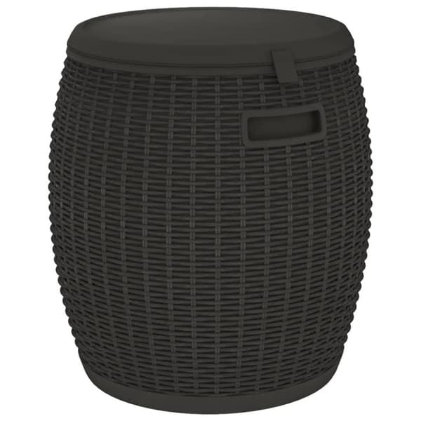 vidaXL 4-in-1 Puutarhan säilytyslaatikko musta polypropeeni