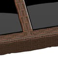 Miniatyrbild 4 av 5: vidaXL Trädgårdsbord med glasskiva brun konstrotting