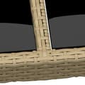 Miniatyrbillede 4 af 5: vidaXL havebord med glasplade polyrattan beige