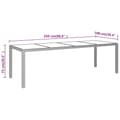 Miniatyrbillede 5 af 5: vidaXL havebord med glasplade polyrattan beige