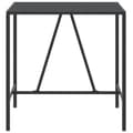 Miniatyrbilde 3 av 6: vidaXL Barbord med glassplate svart 110x70x110 cm polyrotting