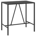 Miniatyrbilde 2 av 6: vidaXL Barbord med glassplate svart 110x70x110 cm polyrotting