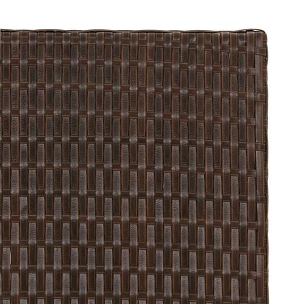 vidaXL Taitettava pöytä ruskea 45x35x32 cm polyrottinki