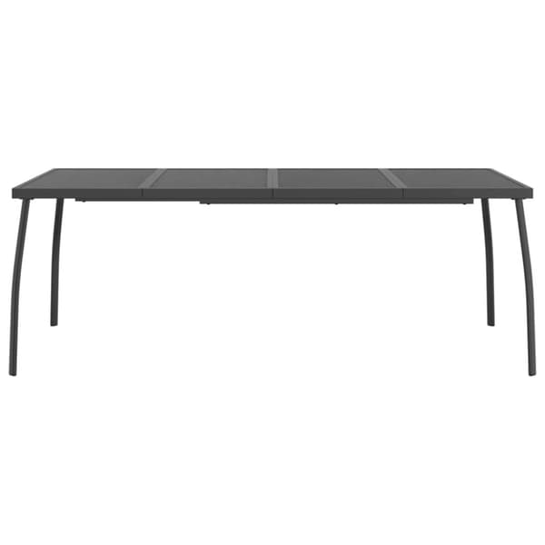 vidaXL havebord 200x100x72 cm stål og meshstof antracitgrå