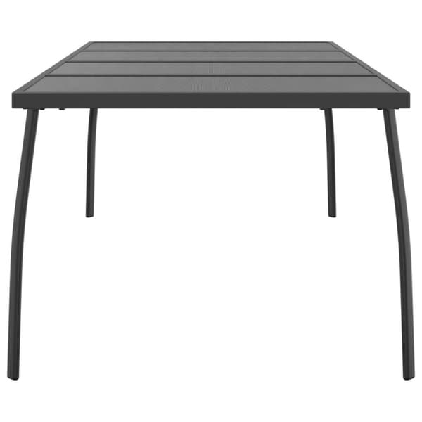 vidaXL havebord 200x100x72 cm stål og meshstof antracitgrå
