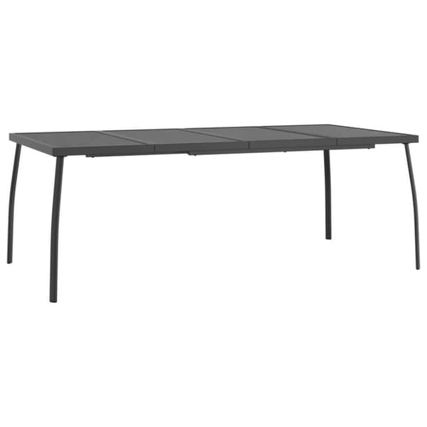 vidaXL havebord 200x100x72 cm stål og meshstof antracitgrå
