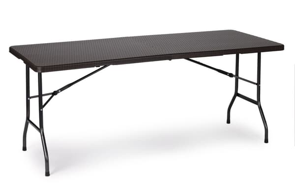 Campingbord - med bänkar - 8 personer - 179x74x74 cm - brun