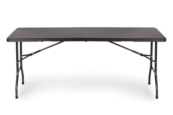 Campingbord - med bänkar - 8 personer - 179x74x74 cm - brun