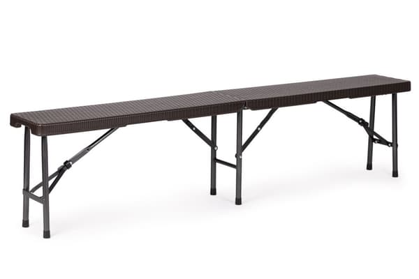 Campingbord - med bänkar - 8 personer - 179x74x74 cm - brun