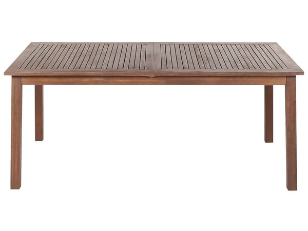 Puutarhapöytä tumma 180/240 x 75 x 100 cm akaasia jatkettava 6-8 hengelle suorakulmio