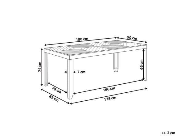 Trädgård Matbord Ljus Akaciaträ 180 x 90 cm för 6 Utomhus Rektangulärt Traditionell Stil