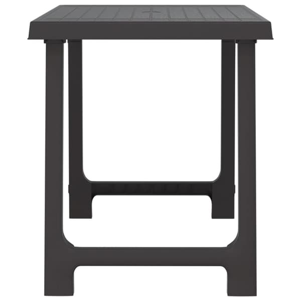 vidaXL Campingbord antracit 79x56x64 cm PP träutseende