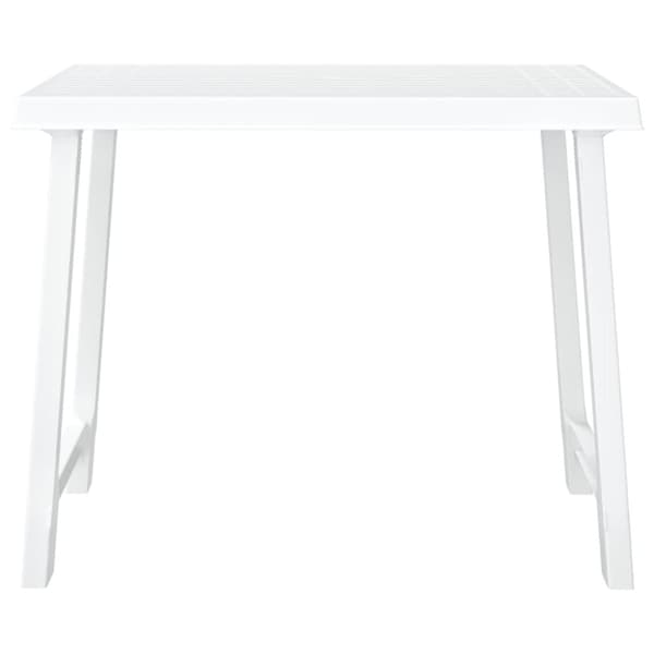 vidaXL Campingbord hvit 79x56x64 cm PP tre-utseende