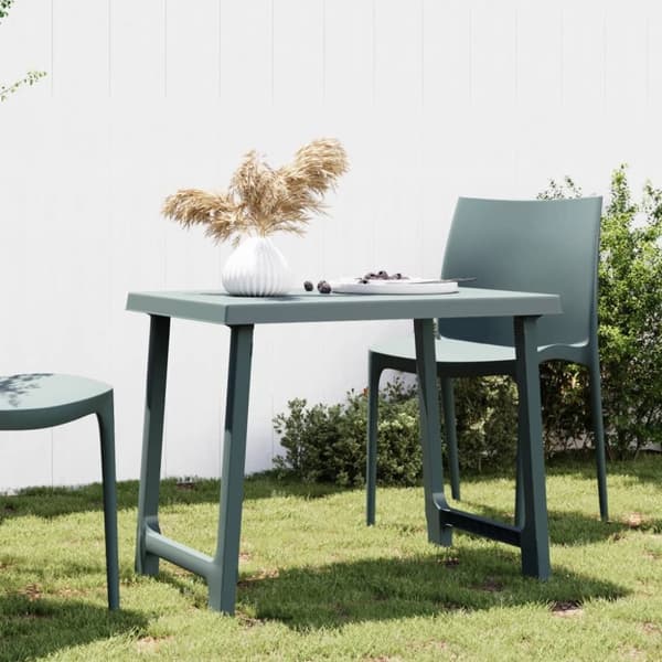 vidaXL campingbord 79x56x64 cm PP trælook grøn