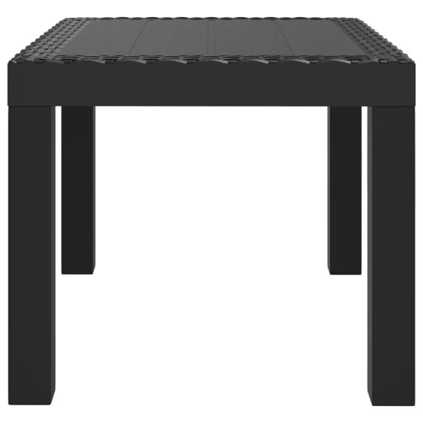 vidaXL Trädgårdsbord antracit 59x47x40 cm PP