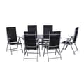 Miniatyrbillede 6 af 11: Rootz bordsæt - sort, sølv - aluminium, stof, glas - 62,9921 cm x 33,85 cm x 28,34 cm