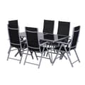 Miniatyrbillede 2 af 11: Rootz bordsæt - sort, sølv - aluminium, stof, glas - 62,9921 cm x 33,85 cm x 28,34 cm
