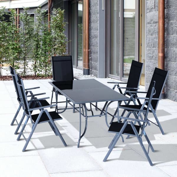 Rootz bordsæt - sort, sølv - aluminium, stof, glas - 62,9921 cm x 33,85 cm x 28,34 cm