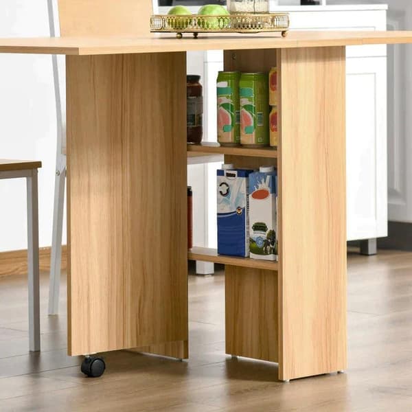 Rootz Fällbord - Matsalsbord - Sidobord - Mobilt bord - Skrivbord - Naturell - 140 X 80 X 74 Cm