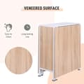 Pikkukuva 4 / 11: Rootz Folding Table - Dining Table - Side Tables - Storage Space For Living Room - Kitchen - Oak Wood - Metal Frame - Natural/White - 169 x 62 x 75 cm
