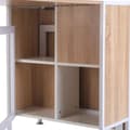 Pikkukuva 8 / 11: Rootz Folding Table - Dining Table - Side Tables - Storage Space For Living Room - Kitchen - Oak Wood - Metal Frame - Natural/White - 169 x 62 x 75 cm