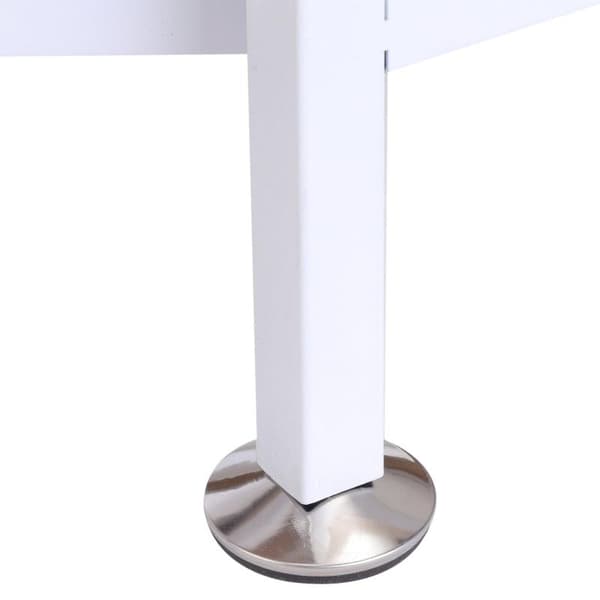 Rootz Folding Table - Dining Table - Side Tables - Storage Space For Living Room - Kitchen - Oak Wood - Metal Frame - Natural/White - 169 x 62 x 75 cm