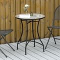 Pikkukuva 2 / 7: Rootz-puutarhapöytä - Mosaic Bistro -puutarhapöytä - Pöytä - Sohvapöytä - Keraaminen/metallinen - Vihreä/beige/valkoinen